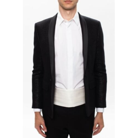 NWT $350 GUCCI Men's White Silk Faille Classic TUXEDO BELT CUMMERBUND Size L/XL - Picture 1 of 9